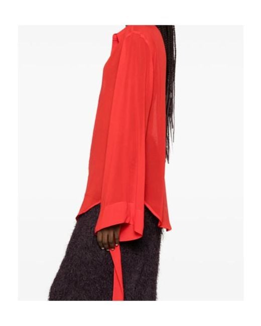 Frankie Shop Red Long Sleeve Shirt