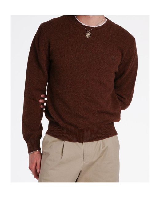 Baracuta Brown Shetland Sweater for men