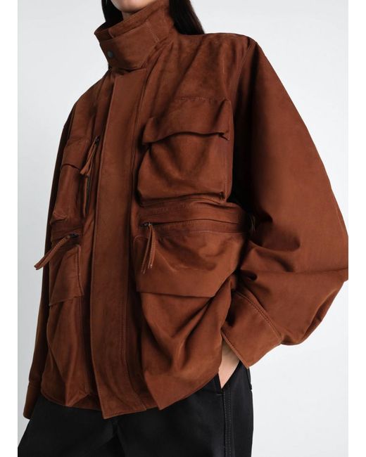 Lemaire Brown Patch-Pocket Jacket for men