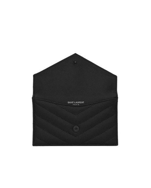 Saint Laurent Black Monogram Zip Cardholder