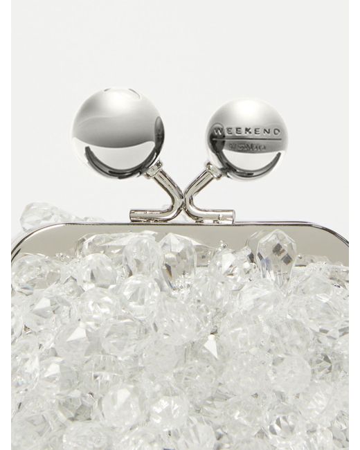 Weekend by Maxmara White Beaded Shoulder Bag