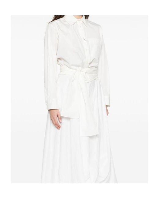 Weekend by Maxmara White Fresco Tie-Front Shirt