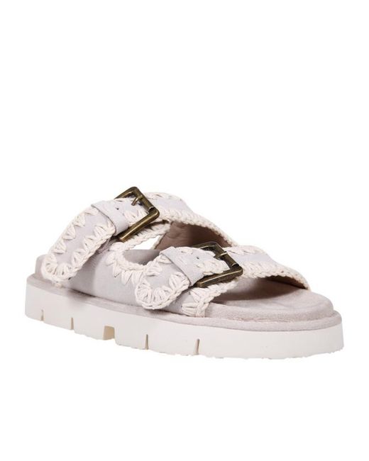 Mou Pink Buckle Fastened Open-Toe Sandals
