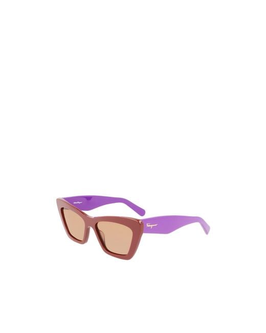 Ferragamo Pink Ferragamo Eyewear Cat Eye Frame Sunglasses