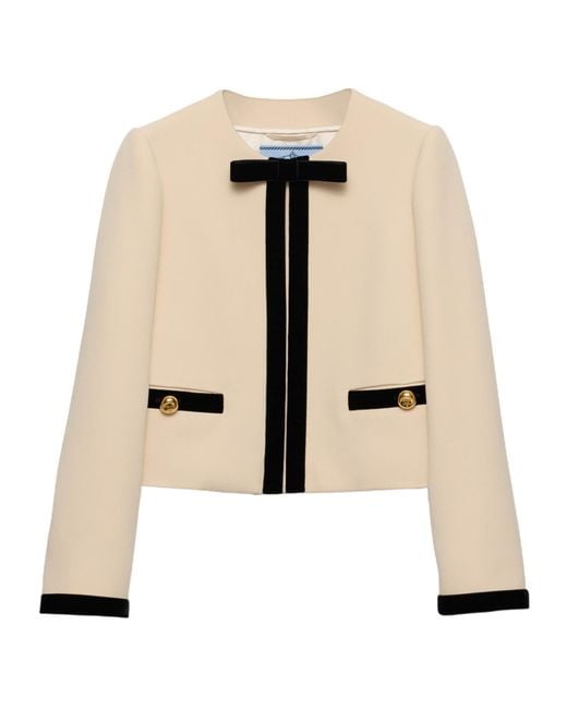 Prada Natural Single-Breasted Jacket