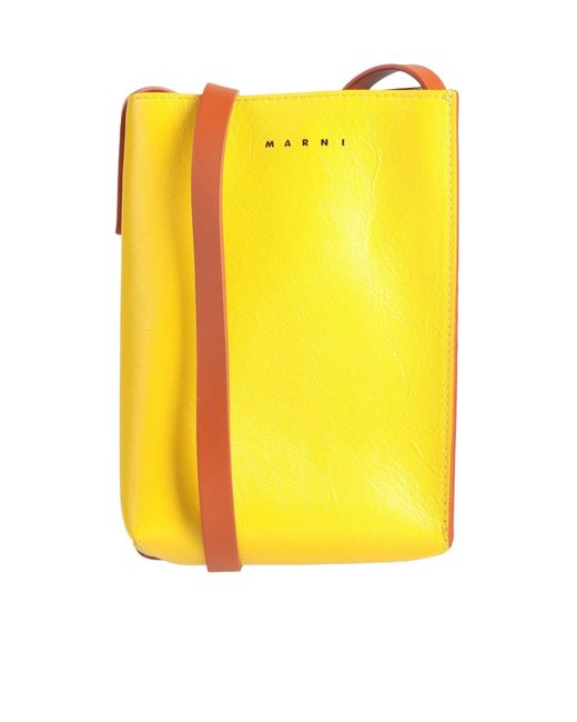 Marni Yellow Two Tone Cross-Body Bags