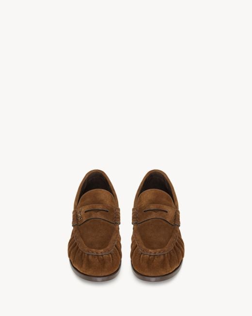 Saint Laurent Brown Le Loafer 15 for men
