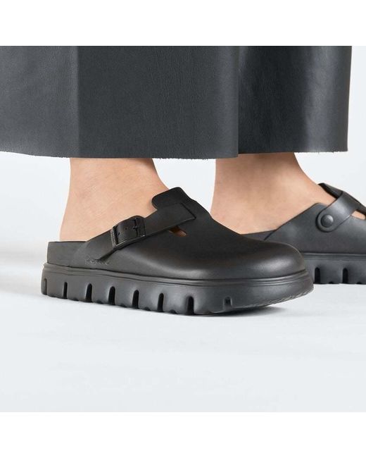 Birkenstock Black Boston Chunky Slippers