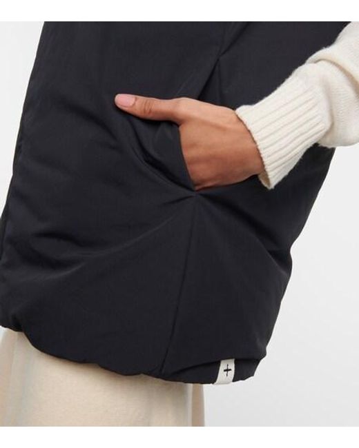 Jil Sander Blue Oversized Hooded Down Vest
