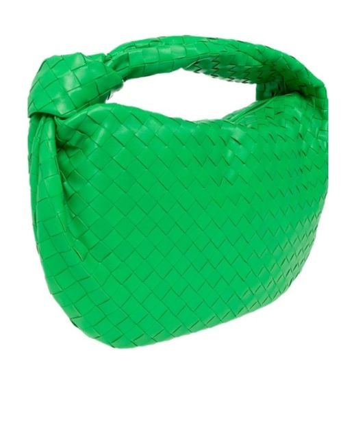 Bottega Veneta Green Logo Woven Handbag