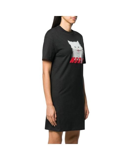 MSGM Black Logo Dress