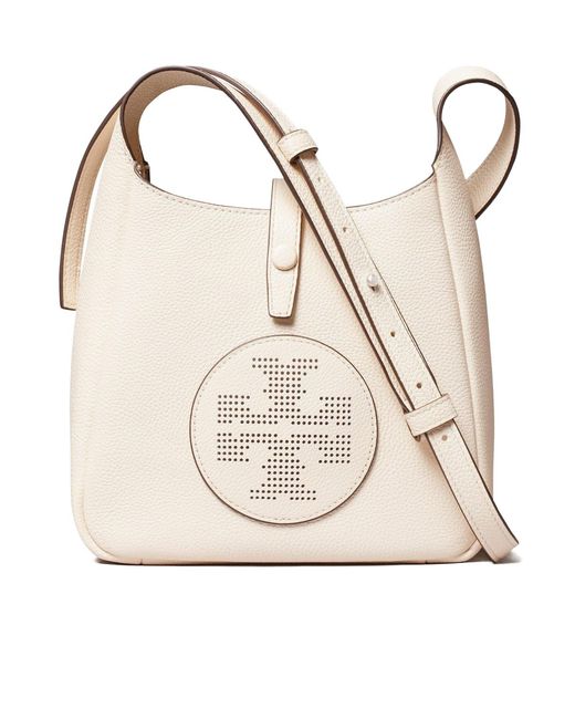 Tory Burch Natural Solid Color Crossbody Bag