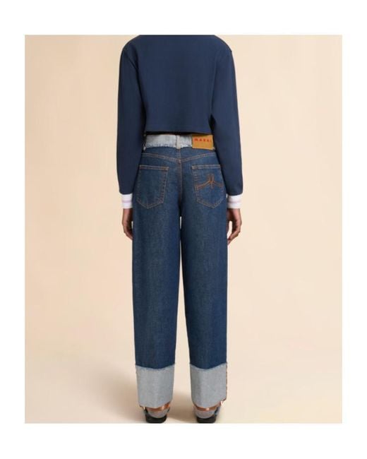 Marni Blue Denim Inside-Out Jeans