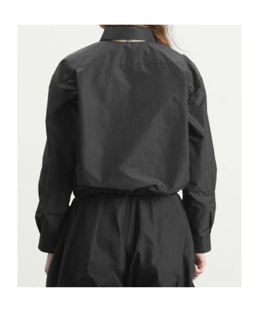 Jil Sander Black Elasticated-Hem Jacket
