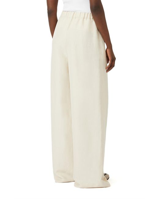 Max Mara White Mxmoro Wide-Leg Pants