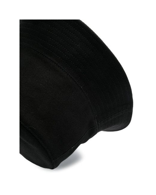 A.P.C. Black Logo-Embroidered Wide Brim Bucket Hat for men