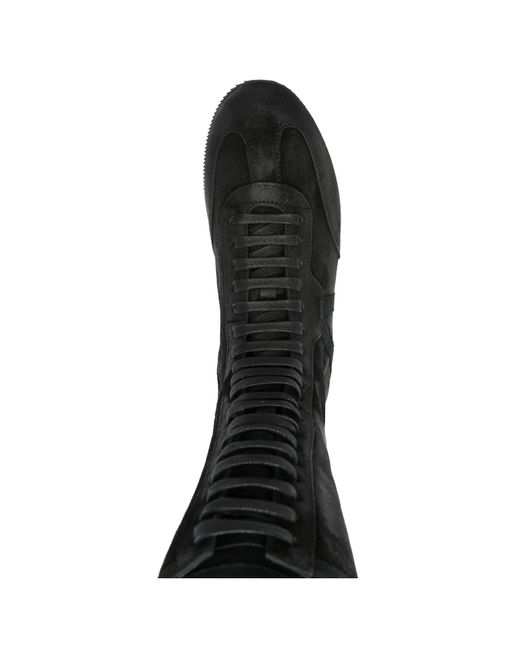 Ann Demeulemeester Black Lace-Up Boots
