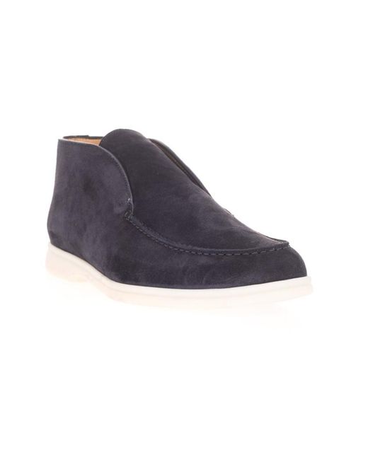 Loro Piana Blue Open Walk Ankle Boots for men