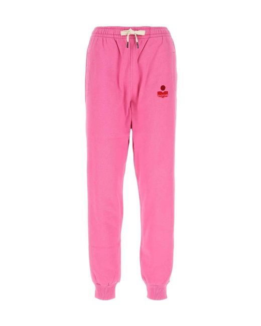 Isabel Marant Pink Logo-Print Track Pants