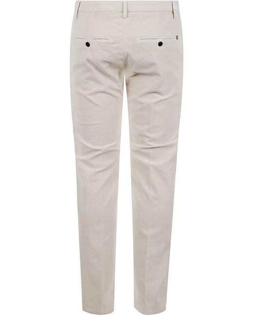 Dondup Gray Slim Chino Pants for men
