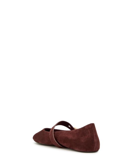 Tory Burch Brown Romy Suede Mary Jane Flats