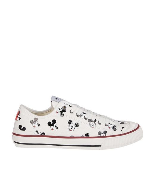 MOA White Logo Lace Up Casual Sports Shoes