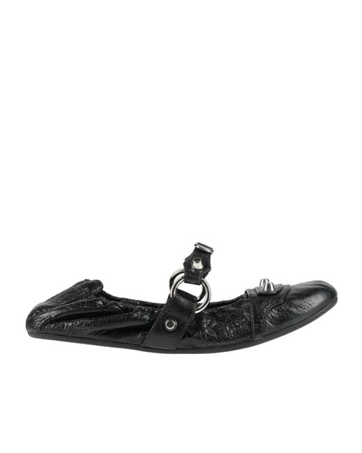 Balenciaga Black Mary Jane Flats