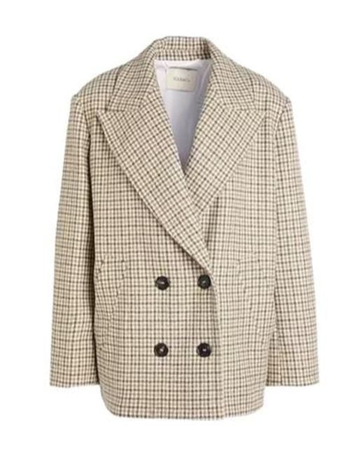 MAX&Co. Natural Double-Breasted Wool Coat