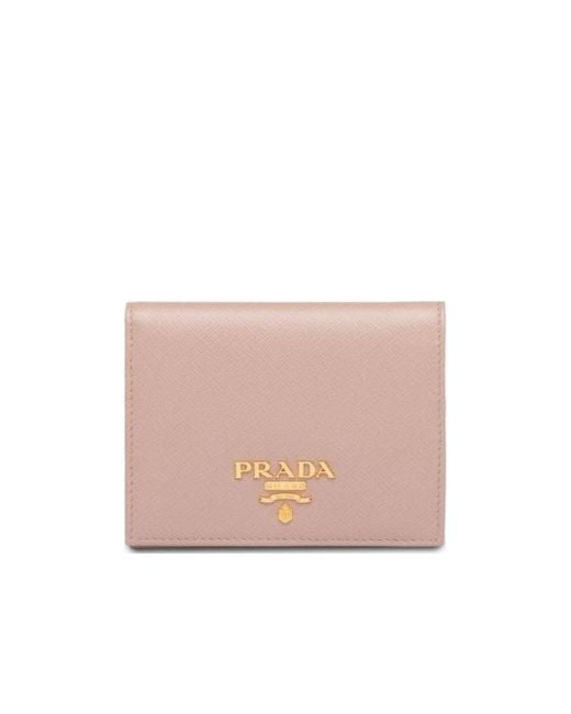 Prada Pink Logo Bifold Wallet