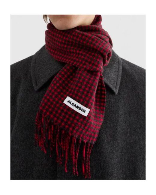 Jil Sander Purple Slim Wool Scarf for men