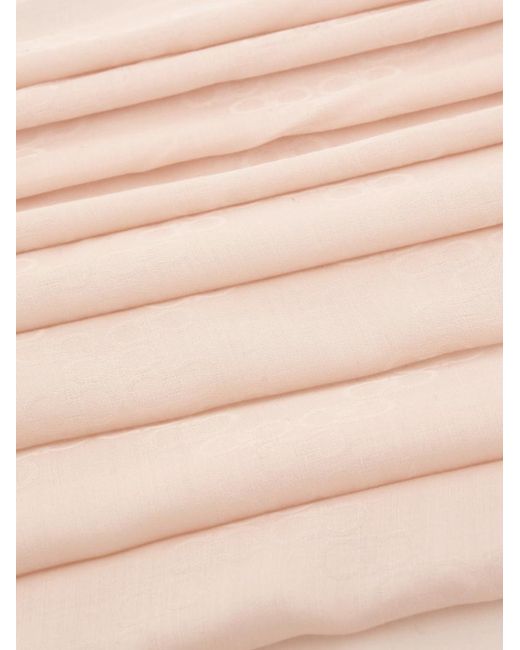 Ferragamo Natural Ferragamo Eyewear Monogram Fringed Scarf