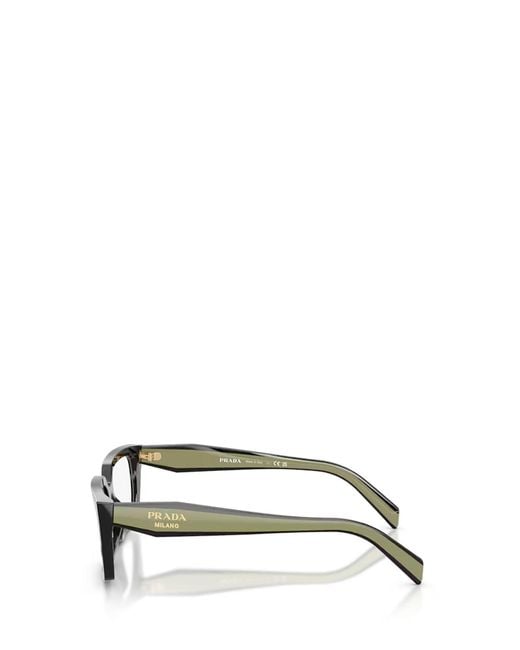 Prada White Eyewear Rectangle Frame Glasses