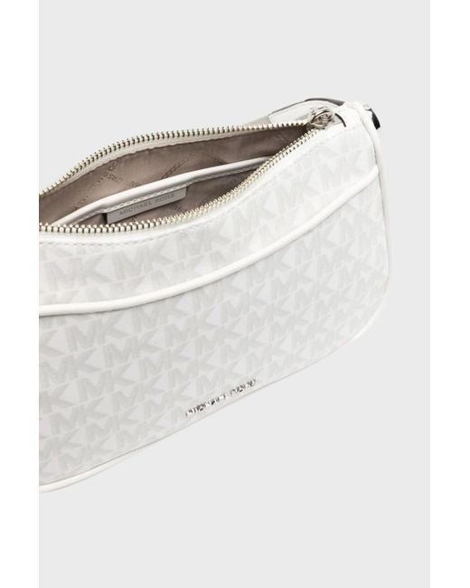 Michael Kors White Logo Cross-Body Bag