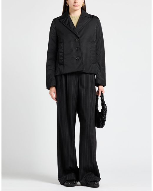 Marni Black Solid Color Long-Sleeve Coat