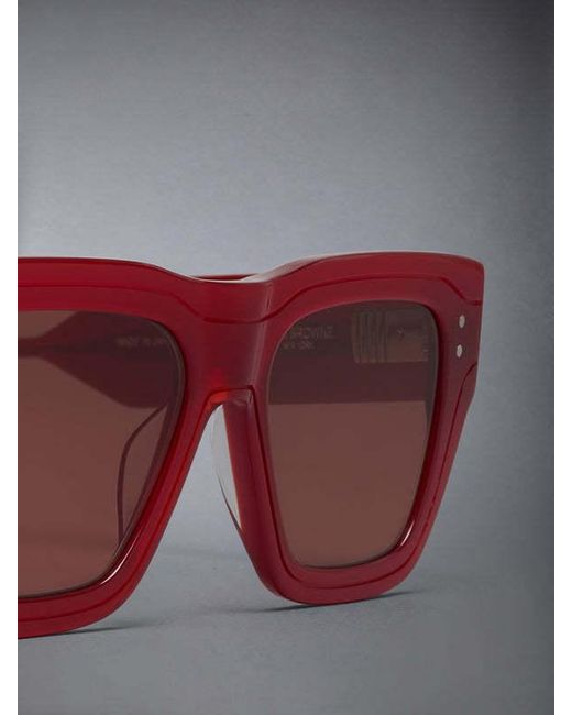 Thom Browne Purple Eyewear Rectangle Frame Sunglasses for men