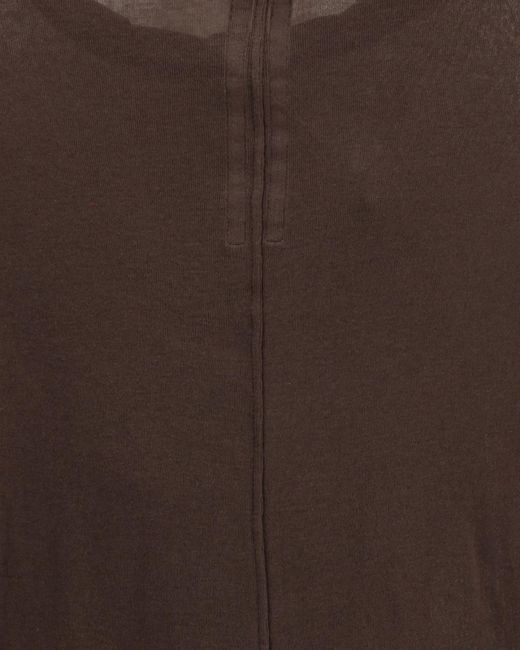 Rick Owens Brown Long Sleeved Knitted T-Shirt
