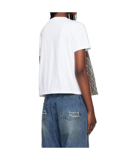 ANDERSSON BELL Blue Studded Pleated Blended T-Shirt