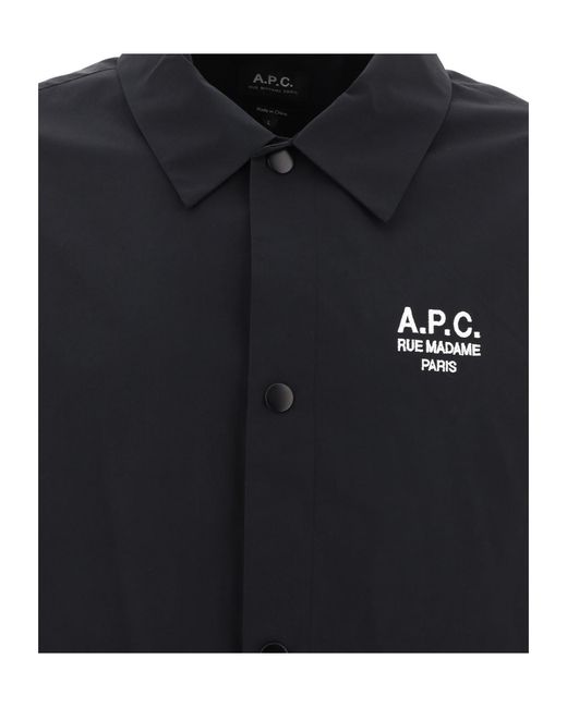 A.P.C. Blue Long Sleeve Casual Jacket for men