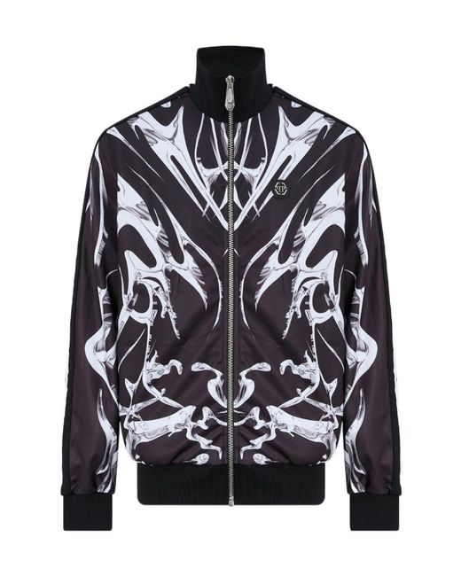 Philipp Plein Black Long-Sleeved Casual Jacket for men