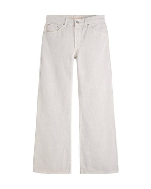 Levi's White Loose Boot Jeans