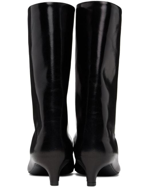 Jil Sander Black Calf Leather High Boot