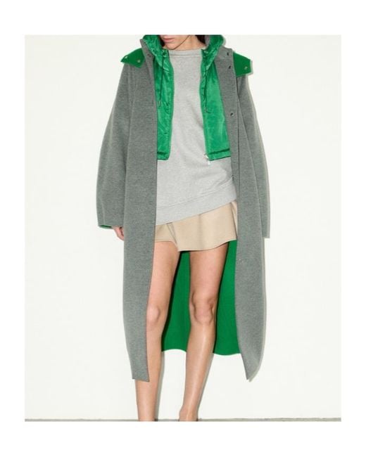 MAX&Co. Gray Oversized Double-Woven Wool Coat