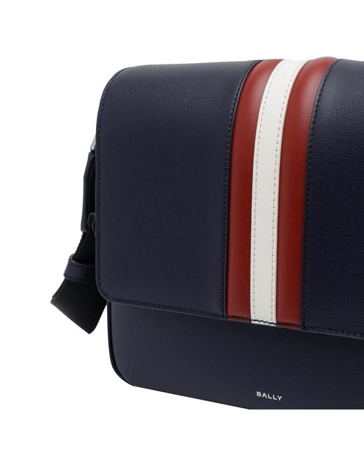 Bally Blue Mythos Stripe Messenger Bag for men