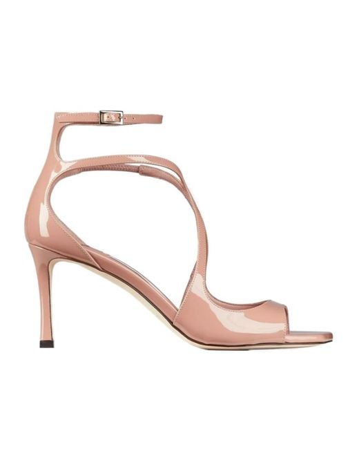 Jimmy Choo Pink Open-Toe High-Heeled Sandals
