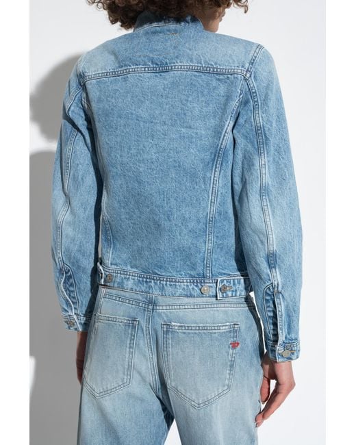 DIESEL Blue De-Bonny Button-Up Denim Jacket