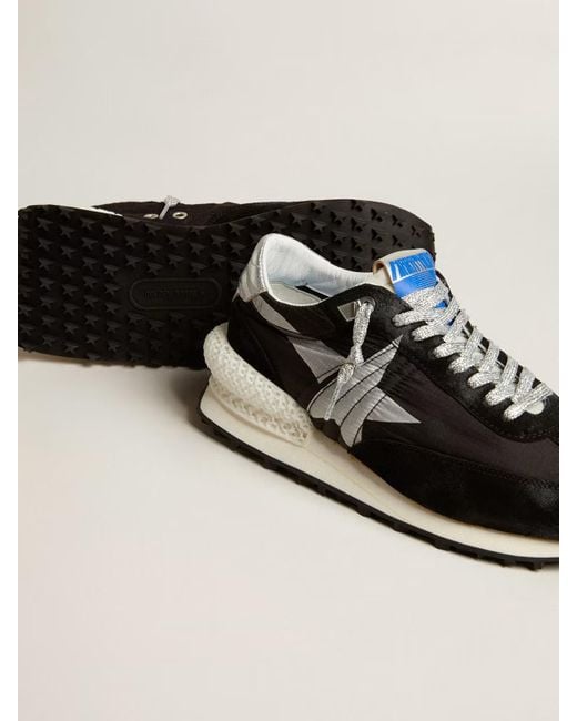 Golden Goose Deluxe Brand Black Running Marathon Lace-Up Sneakers for men