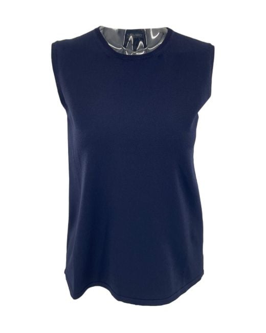 Max Mara Blue Sleeveless Shirt