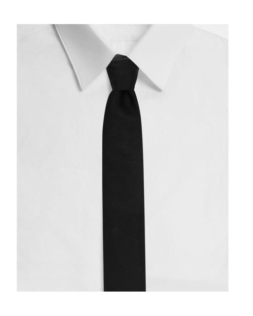 Dolce & Gabbana Black Satin Martini Tie for men