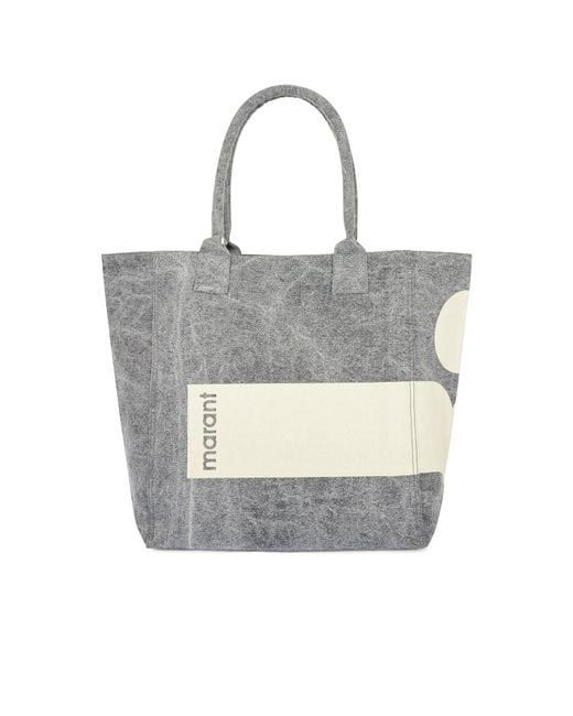 Isabel Marant White Yenky Logo Tote Bag