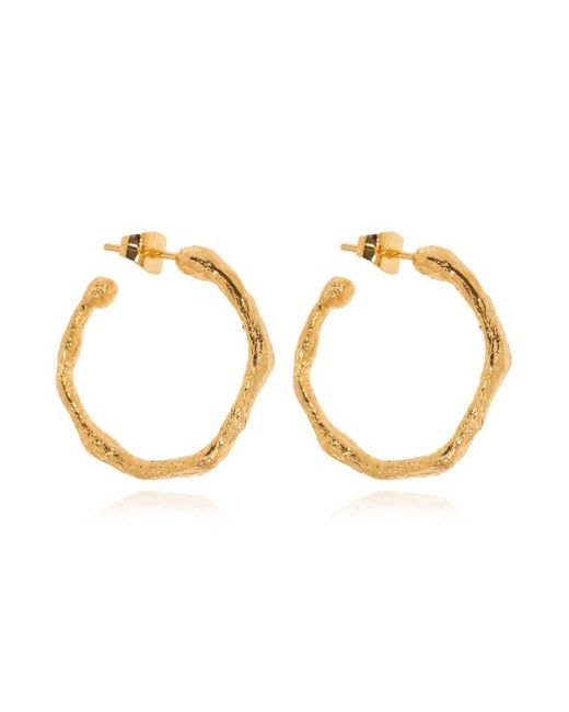 Forte_forte Metallic Irregular-Design Hoop Earrings